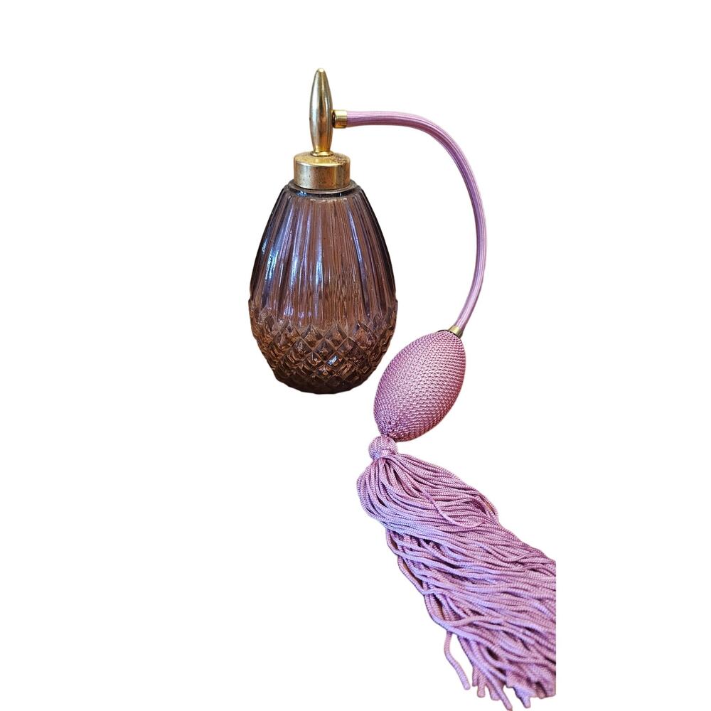 Vintage Holm‎ Spray purple amethyst glass perfume bottle